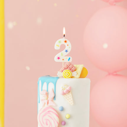 Vela de 2 años de color 10cm