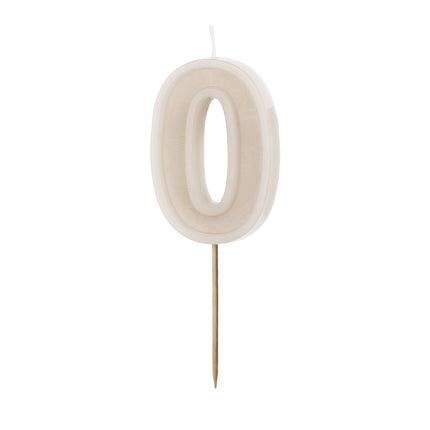 Vela 0 Años Beige 10cm