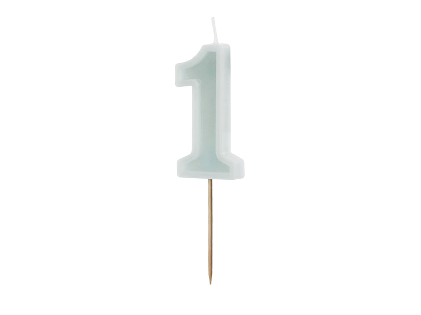 Vela de 1 Año Verde 10cm