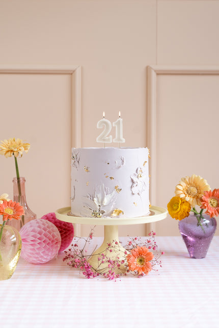 Vela 2 Años Beige 10cm