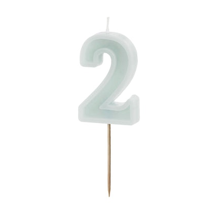 Vela de 2 años Verde 10cm