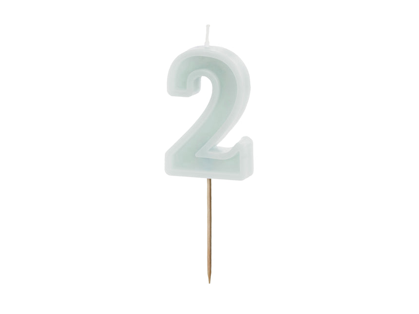 Vela de 2 años Verde 10cm