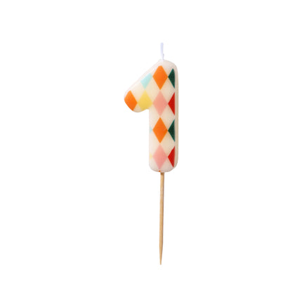 Vela de 1 año de color 5,5cm