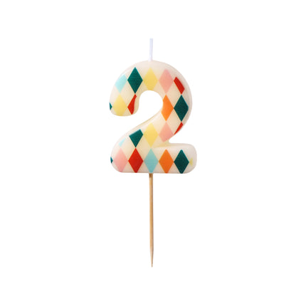Vela de 2 años de color 5,5cm