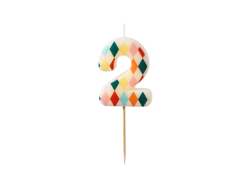 Vela de 2 años de color 5,5cm