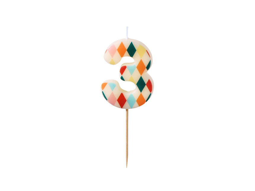 Vela de 3 años de color 5,5cm