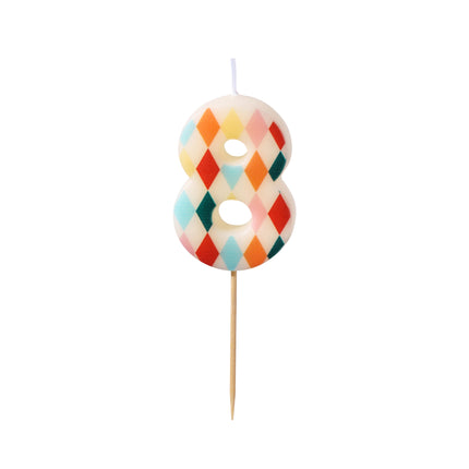 Vela de 8 años de color 5,5cm