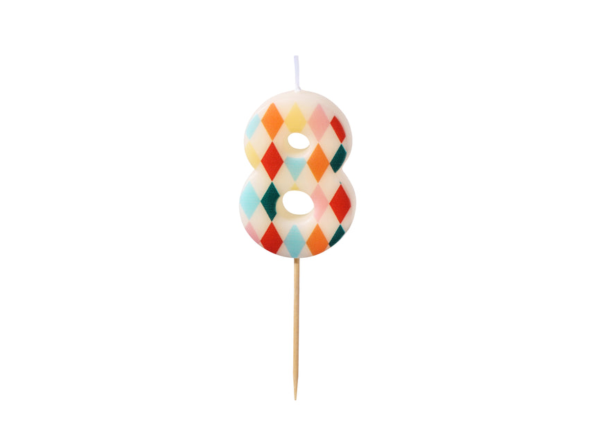 Vela de 8 años de color 5,5cm