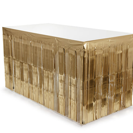 Faldón de mesa dorado 3m