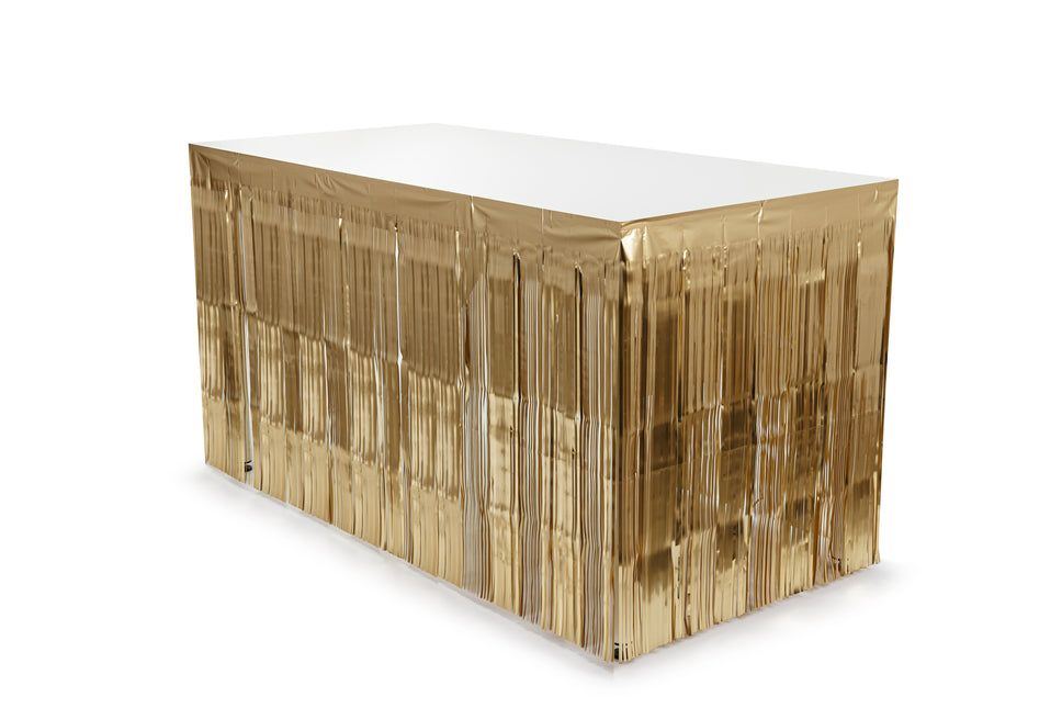 Faldón de mesa dorado 3m