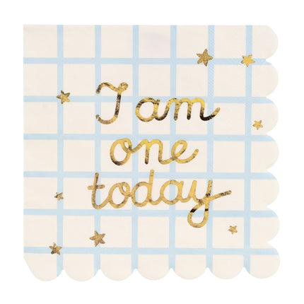 Servilletas I am one today Osito beige,33cm