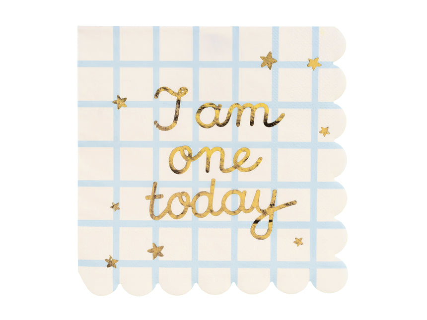 Servilletas I am one today Osito beige,33cm