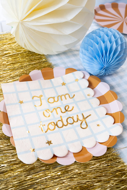 Servilletas I am one today Osito beige,33cm
