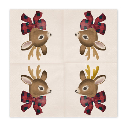 Servilletas de Navidad Reno 33cm 12pcs