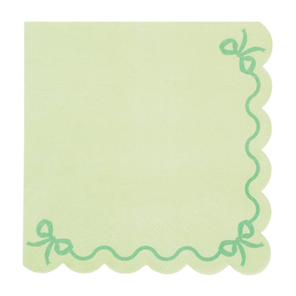 Servilletas verdes Lazo 33cm