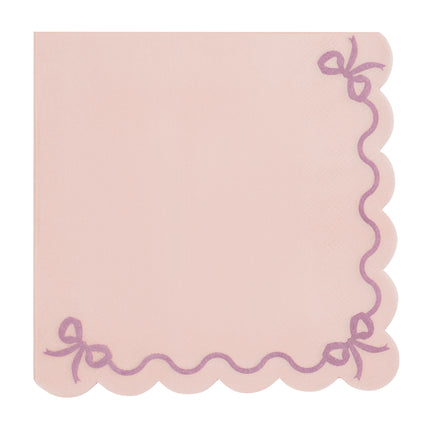 Servilletas Rosa Claro Lazo 33cm