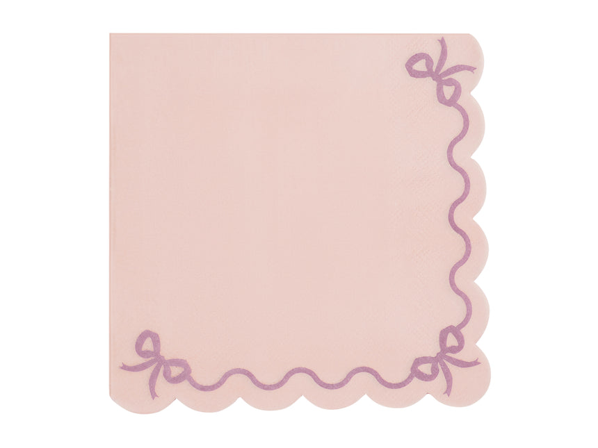 Servilletas Rosa Claro Lazo 33cm