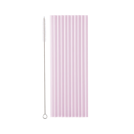 Pajitas de Plástico Moradas 23cm 12ud