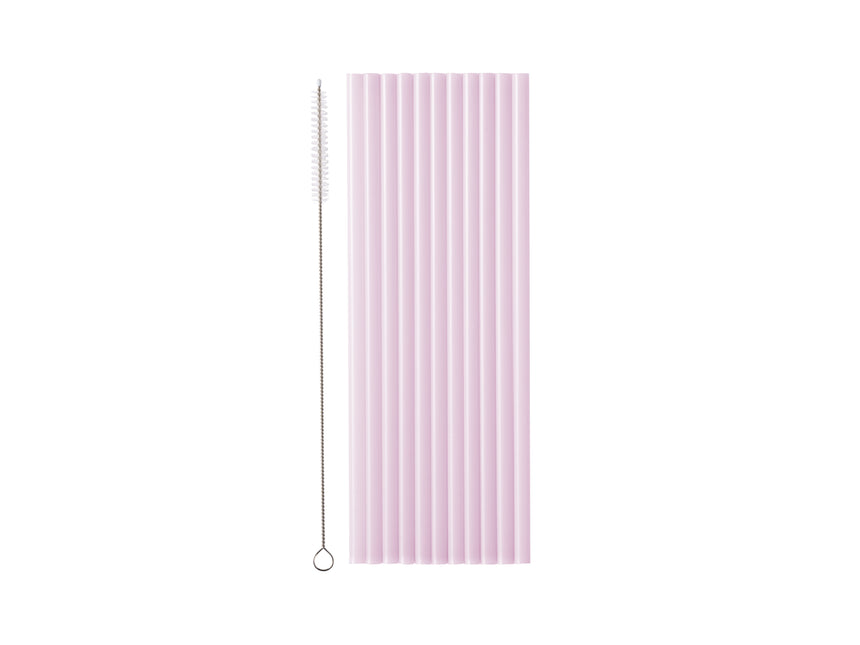 Pajitas de Plástico Moradas 23cm 12ud