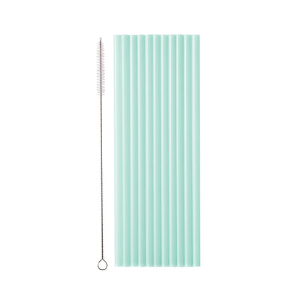 Turquesa Pajitas Plástico 23cm 12pcs