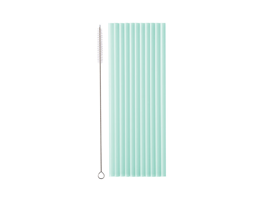 Turquesa Pajitas Plástico 23cm 12pcs