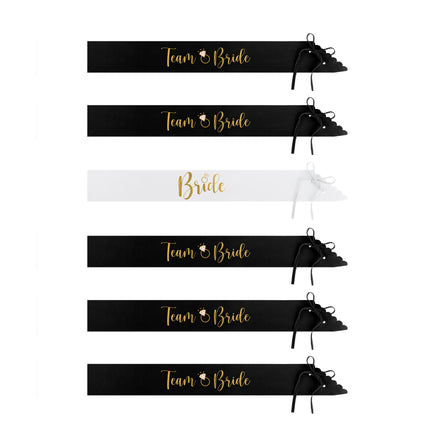 Set Accesorios Boda Negro Blanco