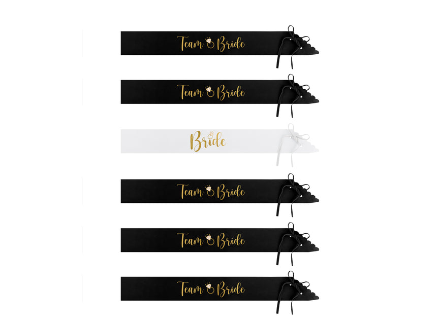 Set Accesorios Boda Negro Blanco