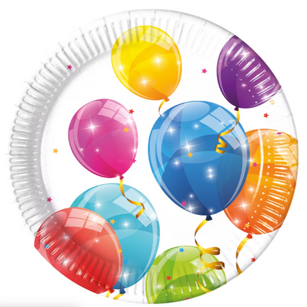 Globos chispeantes Fsc Platos de papel Next Generation Grandes 23Cm 8St