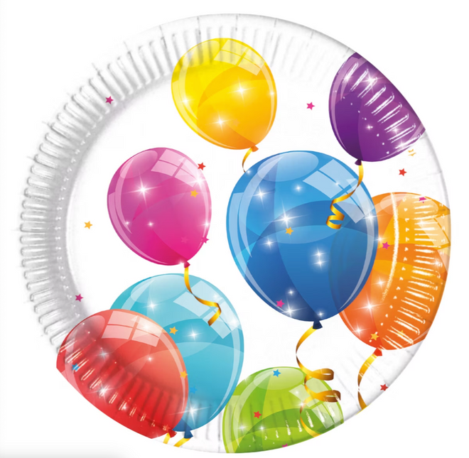 Globos chispeantes Fsc Platos de papel Next Generation Grandes 23Cm 8St