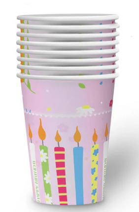 Vasitos rosas para velas, 250 ml, 8 unidades
