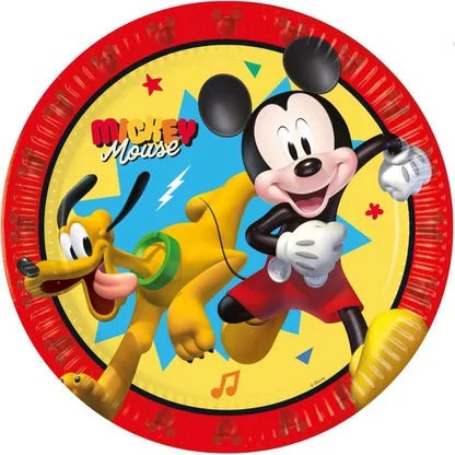 Mickey Jump Into Fun Platos de Papel Fsc Nueva Generación 23Cm 8St
