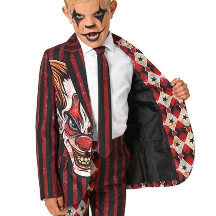 Disfraz de payaso de terror para niños, de 3 piezas