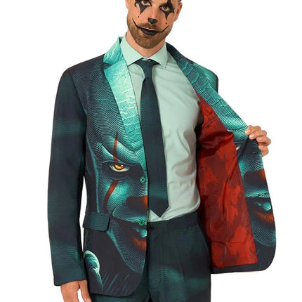 Disfraz de Pennywise para hombre, 3 piezas