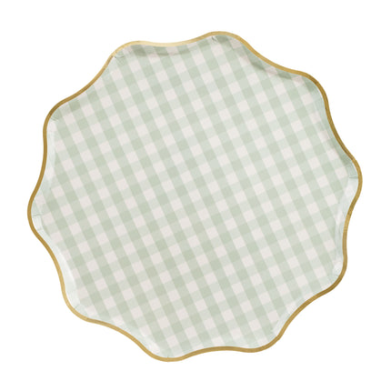 Platos Oro Verde 23cm 6ud
