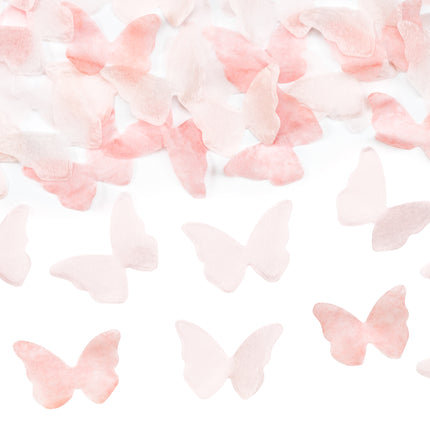 Cañón Confetti Mariposa Rosa Claro 20cm