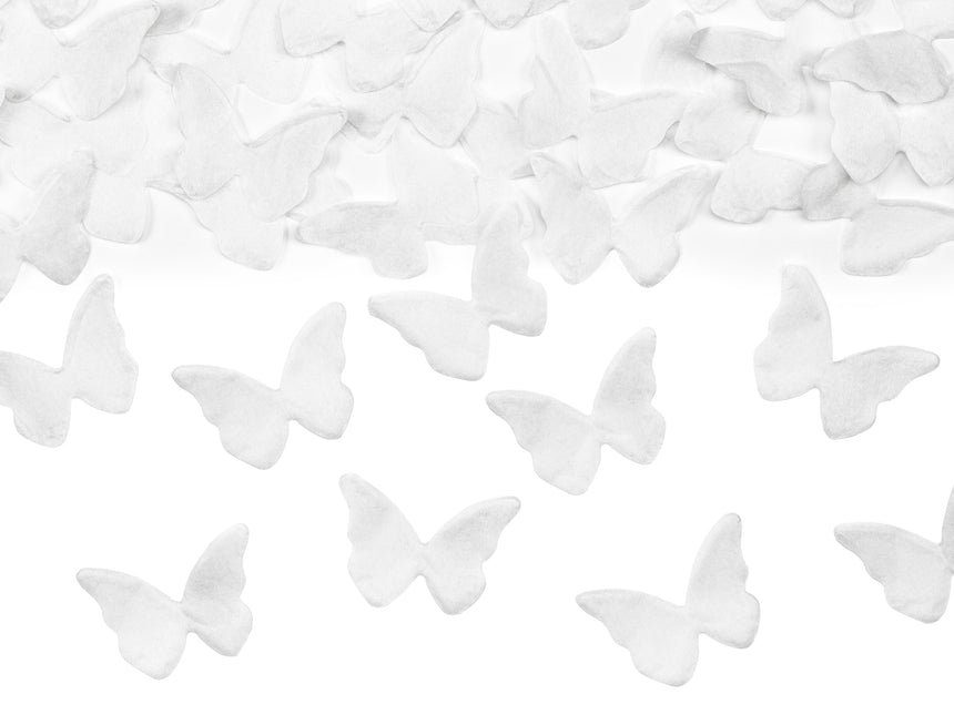 Cañón Confetti Mariposa Blanco 20cm