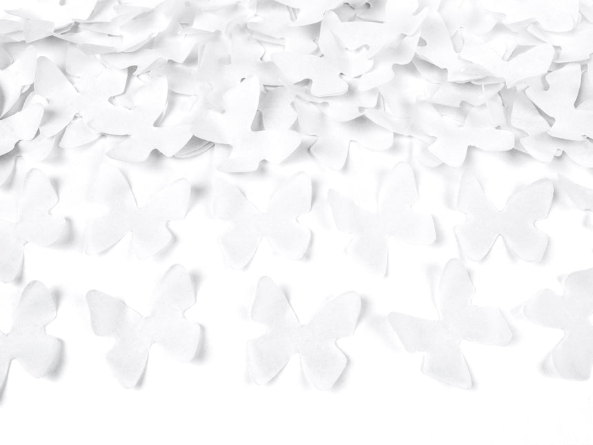 Cañón Confetti Mariposa Blanco 28cm