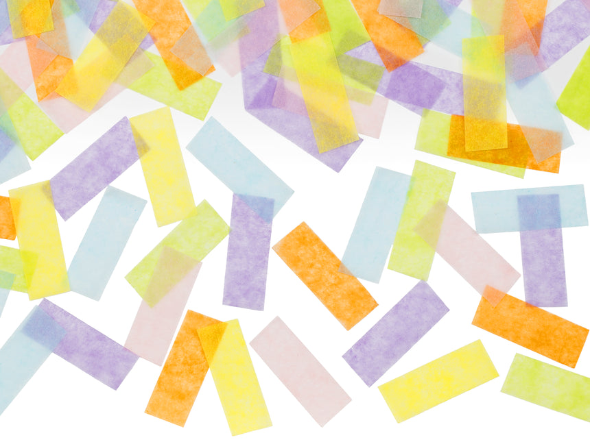Cañón de confeti de colores pastel 20 cm