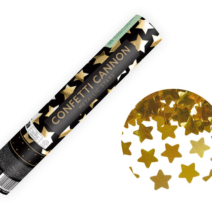 Cañón Confeti Estrella Oro 28cm