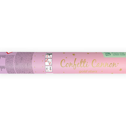 Cañón Confeti Estrella Oro 20cm