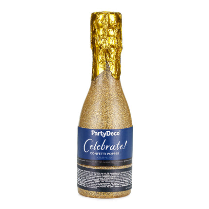 Cañón de confeti dorado Champán 20,5 cm