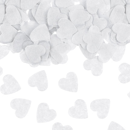 Corazón Confetti Cañón Blanco 28cm