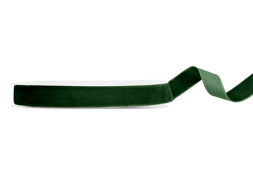Cinta de terciopelo verde 10 m