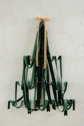 Cinta de terciopelo verde oscuro 10 m