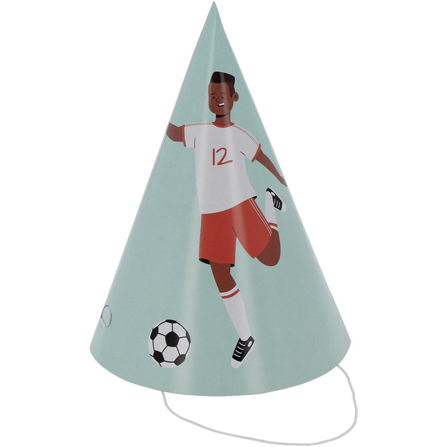 Sombreros de fiesta de fútbol 16 cm 6 piezas