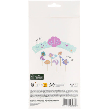 Set Decoración Sirena 6pcs