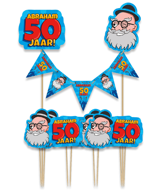 Abraham Taarttopper 30cm - Partywinkel - 8716764240904