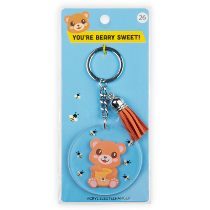 Llavero de acrílico con forma de oso