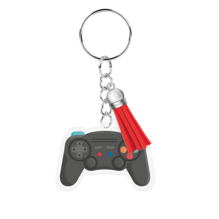 Llavero acrílico con forma de mando de videojuegos