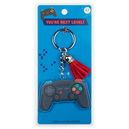 Llavero acrílico con forma de mando de videojuegos